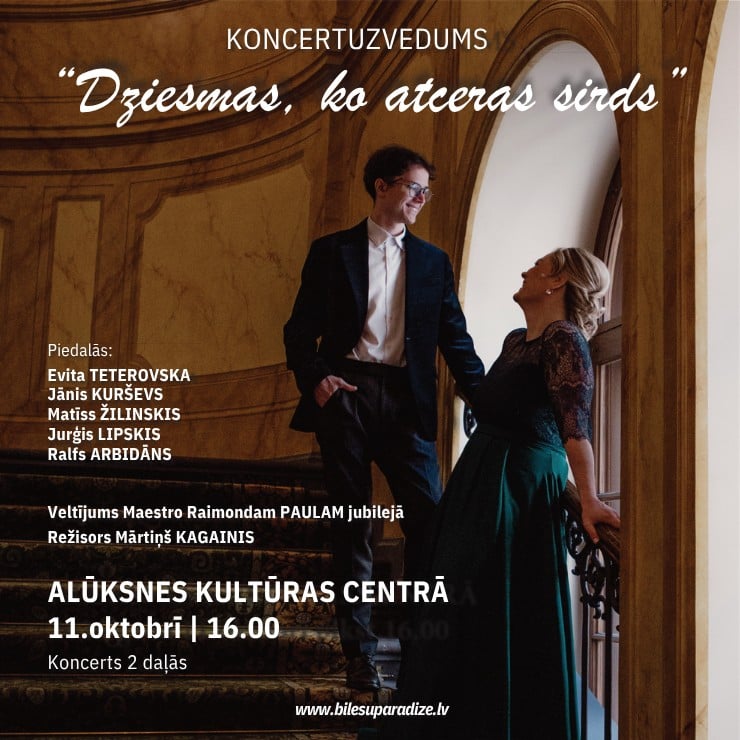 Maestro RAIMONDA PAULA mūzika koncertprogrammā “DZIESMAS, KO ATCERAS SIRDS”