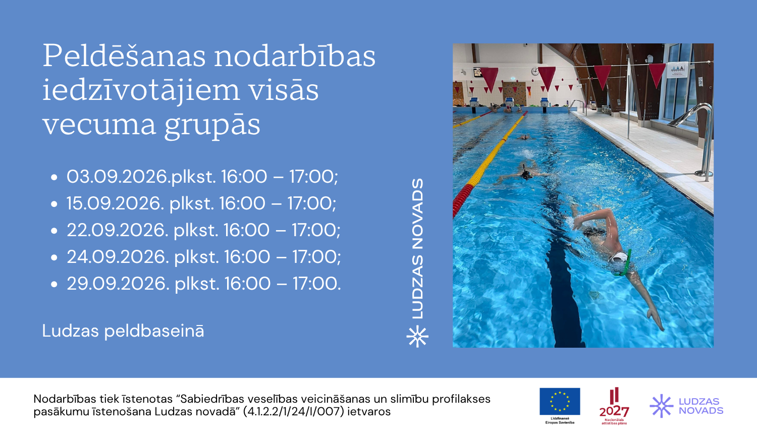 ATCELTS | Peldēšanas nodarbības iedzīvotājiem visās vecuma grupās