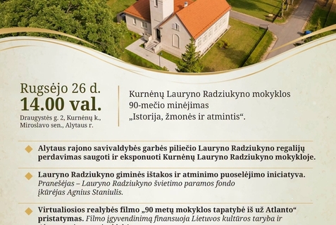 Kurnėnų Lauryno Radziukyno mokyklai 90 metų