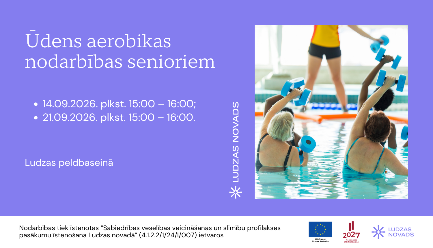 Ūdens aerobikas nodarbības senioriem