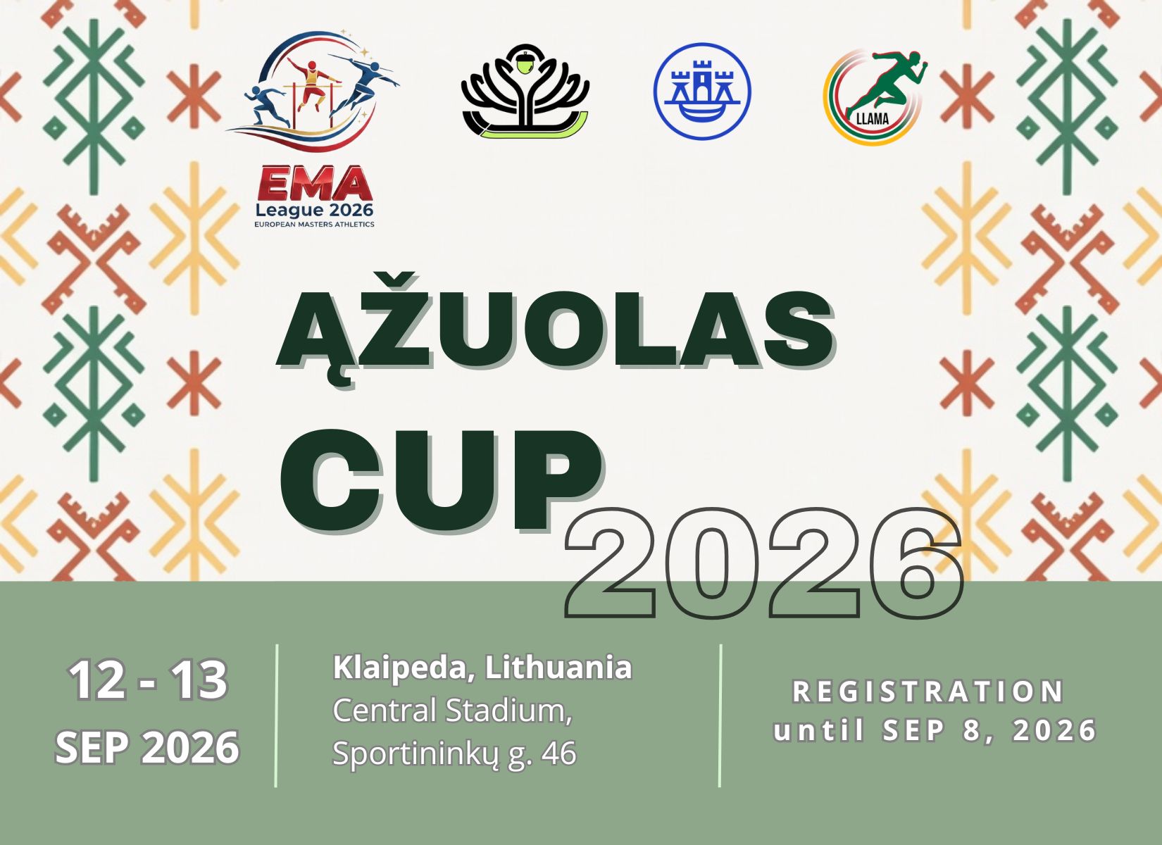 Europos meistrų lengvosios atletikos varžybos „Ąžuolo taurė 2026″