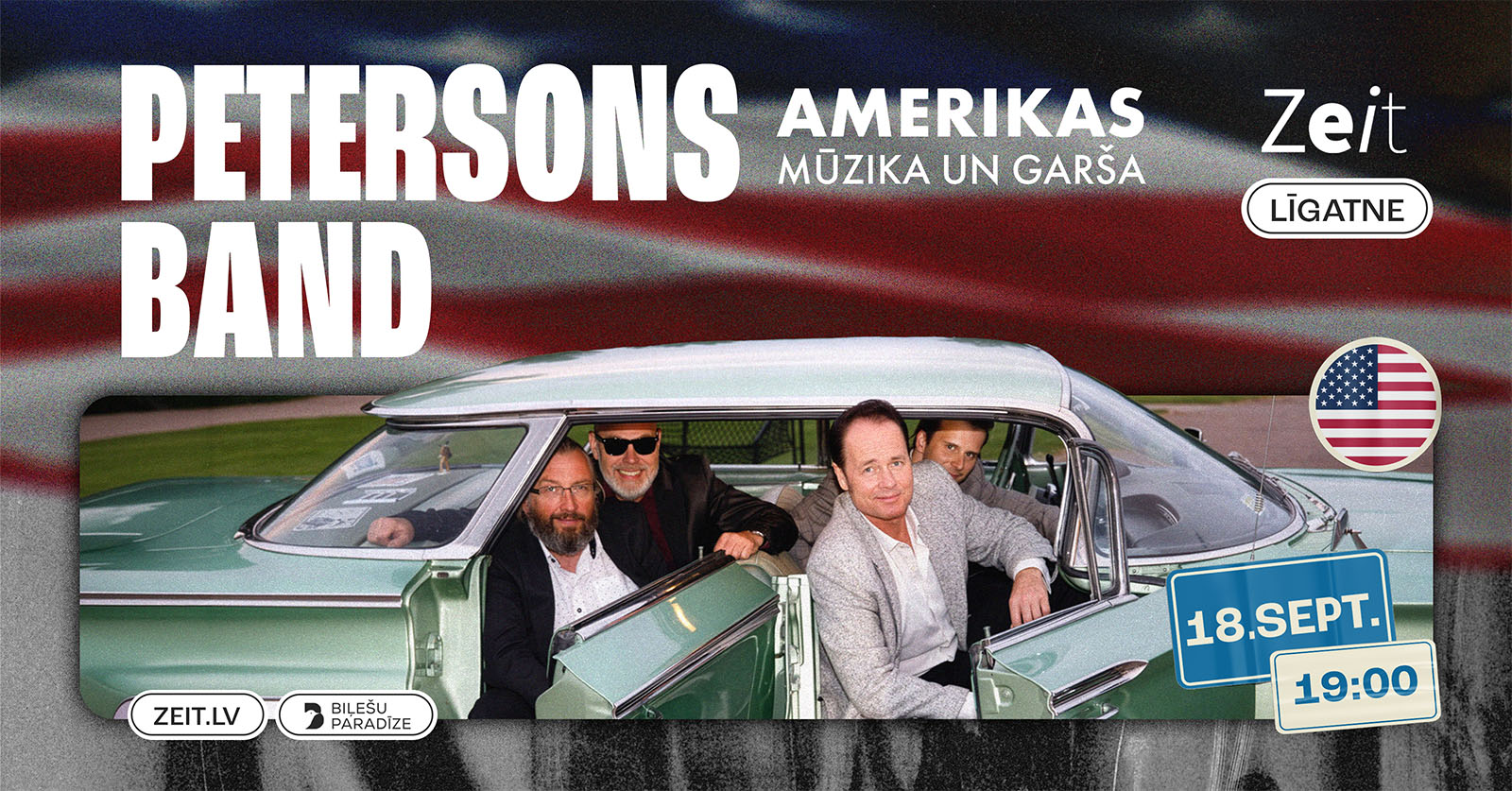 Amerikas mūzikas un garšas vakars ar “Petersons Band”
