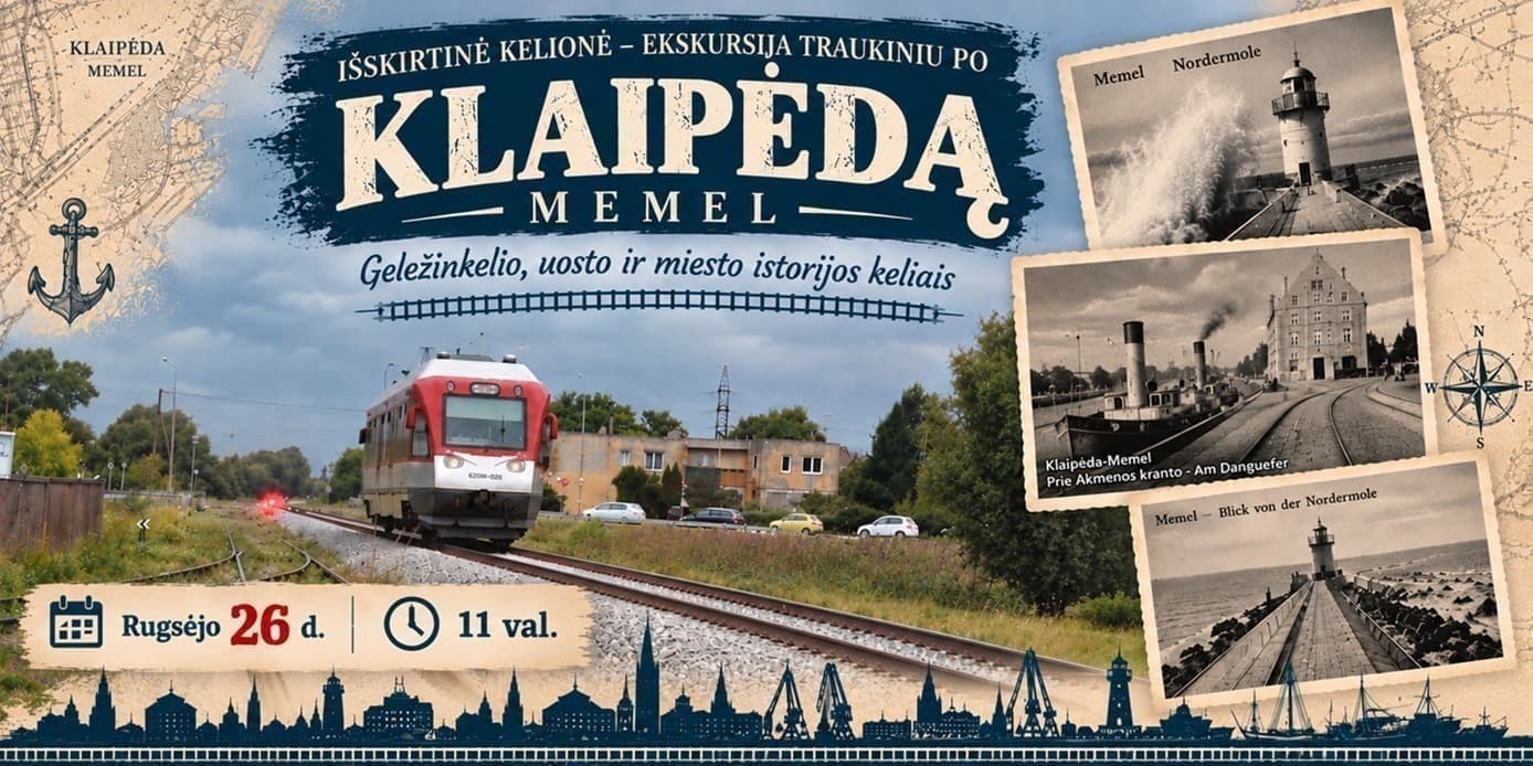 Ekskursija traukiniu po Klaipėdą