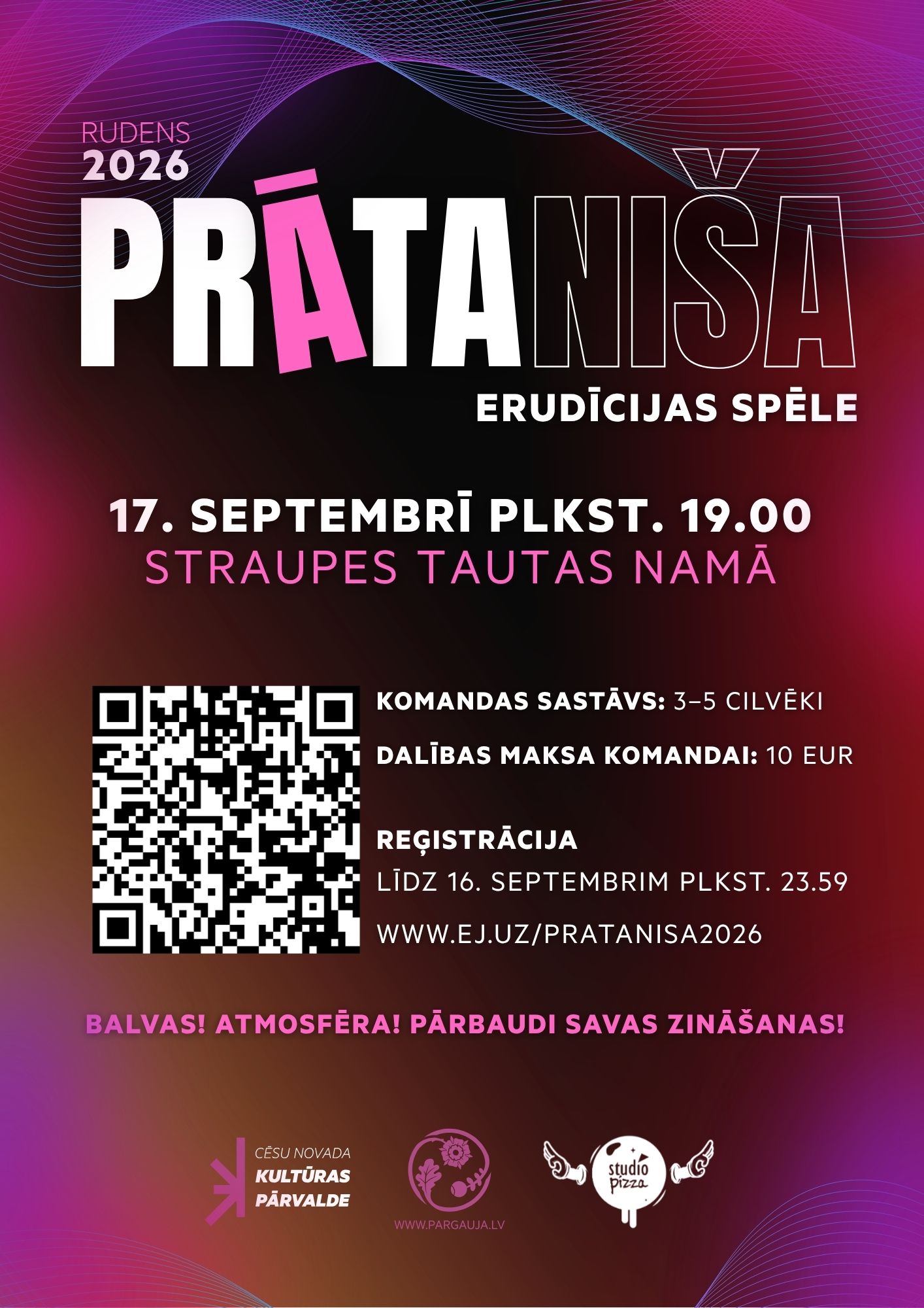 Erudīcijas spēle “Prāta niša” (1. posms)