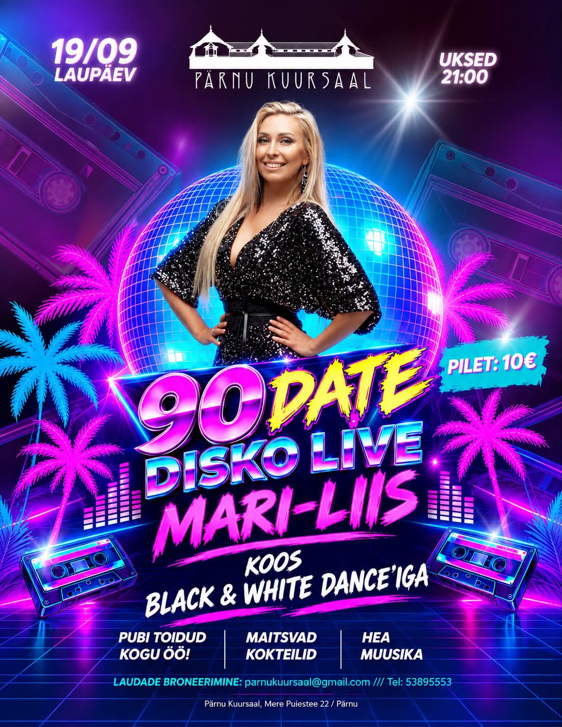 19/09 MARI-LIIS koos BLACK & WHITE DANCE’iga 90ndate disko LIVE