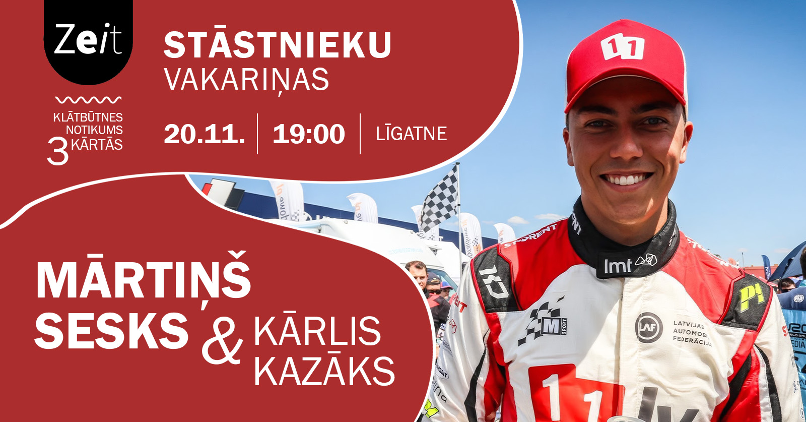 Stāstnieku vakariņas ar Mārtiņu Sesku un Kārli Kazāku