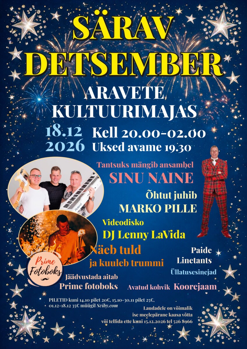 Aastalõpupidu Aravetel "Särav detsember"