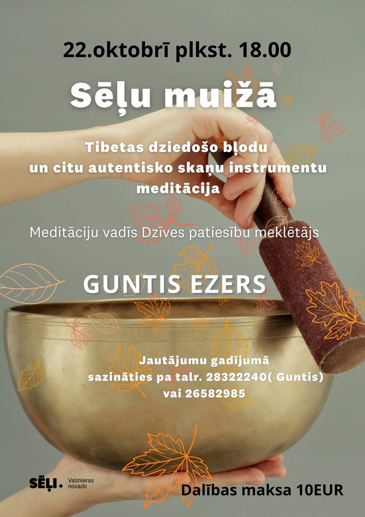 Tibetas dziedošo bļodu un citu autentisko skaņu instrumentu meditācija