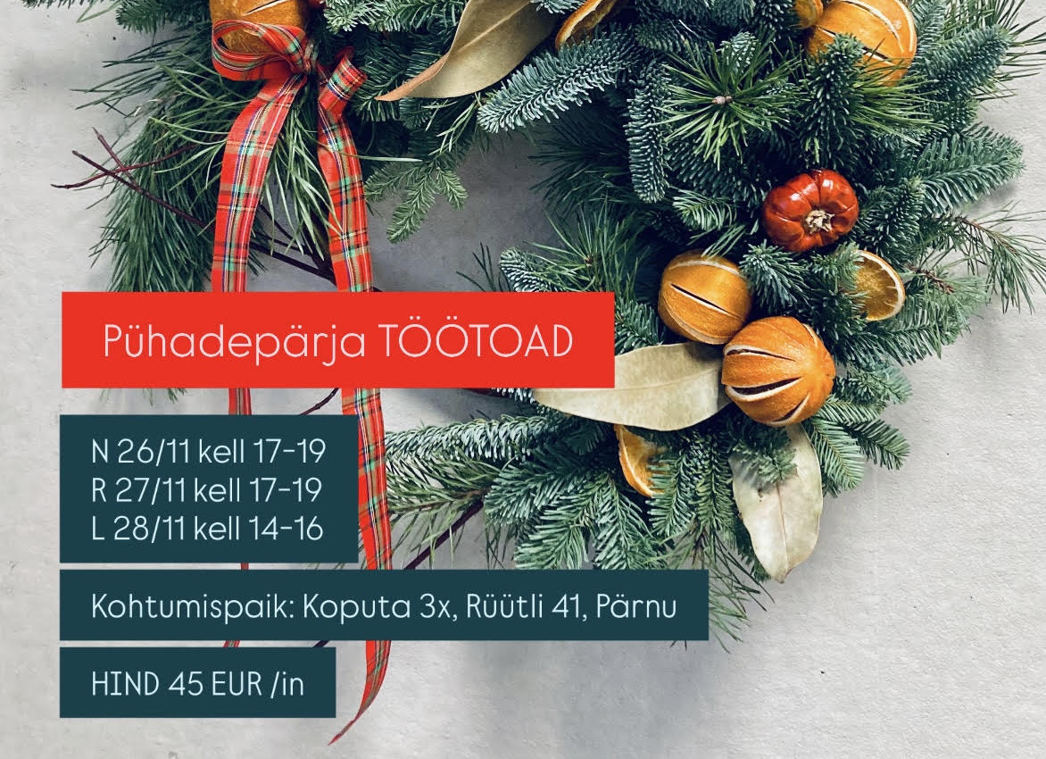 Nordic Verdure pühadepärja TÖÖTUBA
