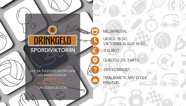 Drinkgeldi spordiviktoriin vol 65 Valmar Põldpaju