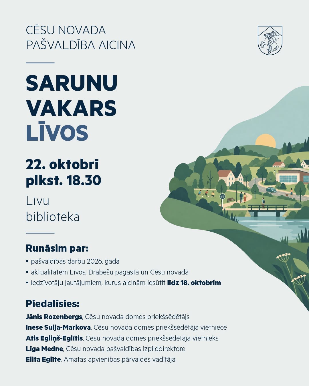 Pašvaldības vadības sarunu vakars ar iedzīvotājiem Līvos