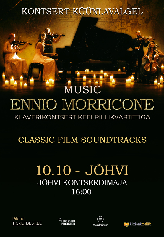 Kontsert küünlavalgel: Ennio Morricone muusika klaverile ja keelpillikvartetile